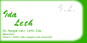 ida leth business card